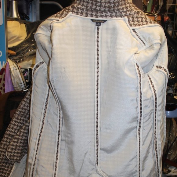 Brooks Brothers Wool Silk Houndstooth Boucle Car Coat Jacket - Picture 6 of 11